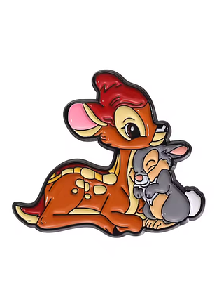 Значок оленёнок бэмби зайка дисней брошь bembi walt disney олень бемби заяц топотун зайчик мультик пин