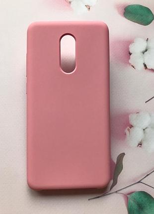 Силиконовый чехол silicone case для xiaomi redmi 5 розовый