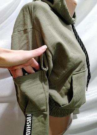 7.04 распродаж худи укороченный на флисе 4