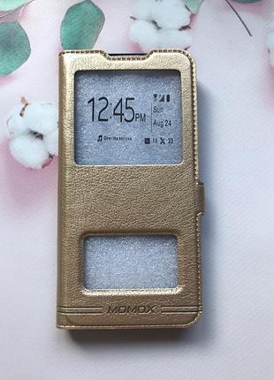 Чехол-книжка momax для xiaomi redmi play золотой