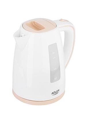 Электрочайник пластиковый adler ad 1264 white 1,7 литр