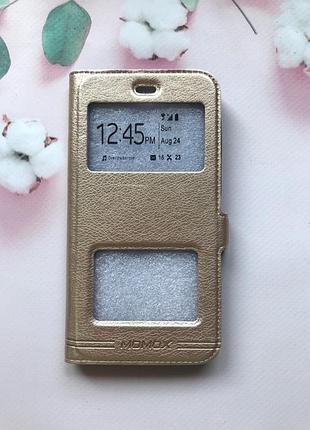 Чохол-книжка momax для xiaomi redmi go золотий
