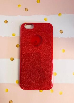 Силиконовый чехол shine silicone case для iphone 6 6s красный