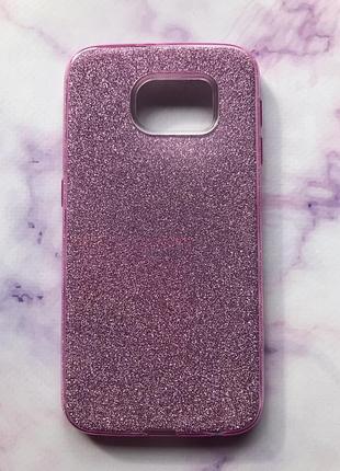 Силиконовый чехол shine silicone case для samsung galaxy s6 pink