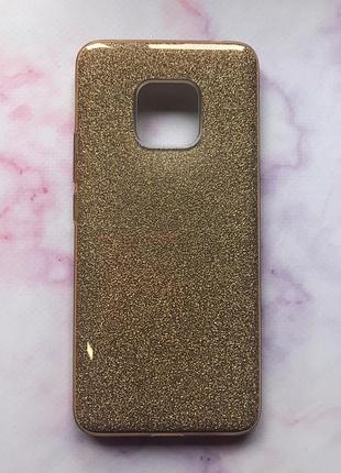 Силиконовый чехол shine silicone case для huawei mate 20 золотой