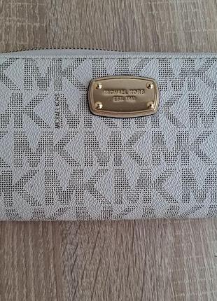 Кошелек женский michael kors jet set continental из сапьяновой кожи, с монограммой, оригинал