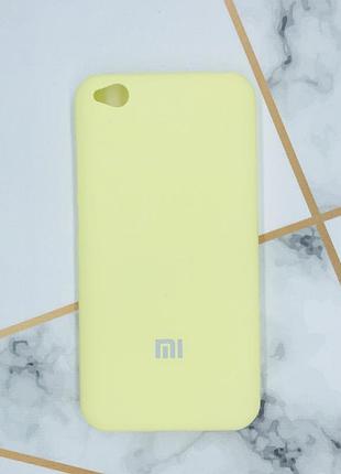 Силіконовий матовий чохол silicone case для xiaomi redmi go жовтий