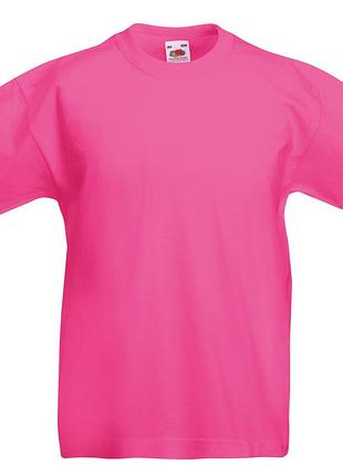 Детские футболки однотонные fruit of the loom kids valueweight t 7-8 / 128, малиновый