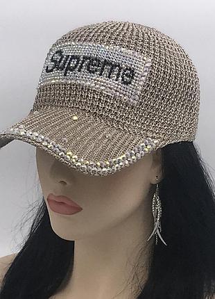 Женская бейсболка "supreme" (кофе с молоком)