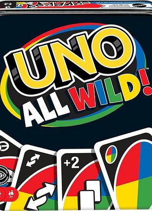 Настольная игра uno all wild deluxe (уно все безумные делюкс, металлическая коробка)