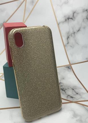 Силиконовый чехол shine silicone case для huawei y5 2019 золотой