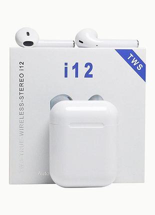 Беспроводные сенсорные bluetooth наушники i12-tws
