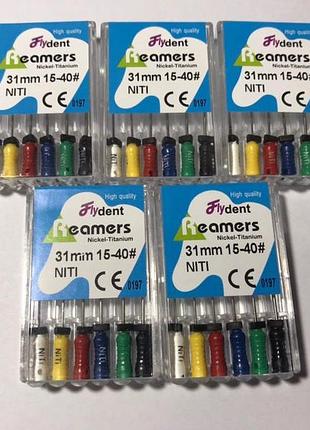 Niti reamers 31 mm. #15-40 6 шт. нікель-титан