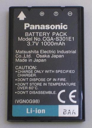 Акумулятор panasonic cga-s301e1 3