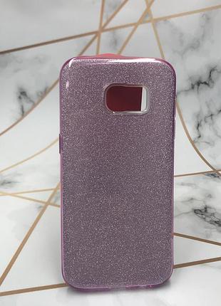 Силиконовый чехол shine silicone case для samsung galaxy s7 edge розовый