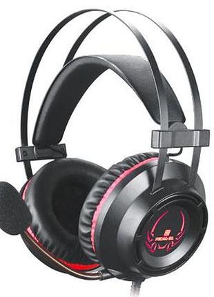 Наушники real-el gdx-7450 игровые c подсветкой и микрофоном 4pin + pc