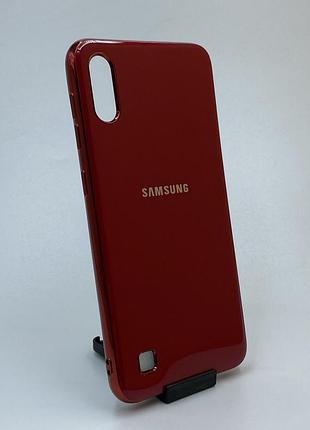 Силиконовый глянцевый чехол с логотипом для samsung galaxy а10 (2019) а105 красный