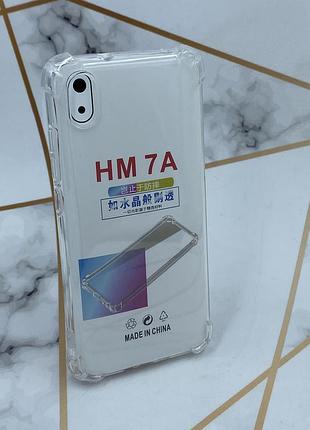 Ультратонкий прозрачный силиконовый чехол с утолщёнными углами для xiaomi redmi 7a