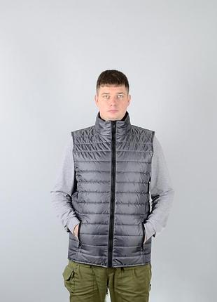 Жилет зимовий на флісі "ефес", балонь сіра 56-58