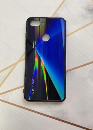 Защитный глянцевый чехол gradient для xiaomi мі 8 lite синий