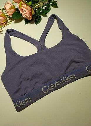 Коттоновый топ без чашечек calvin klein, размер м