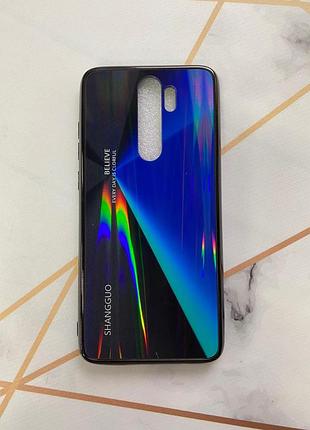 Захисний глянцевий чохол gradient для xiaomi redmi note 8 pro синій