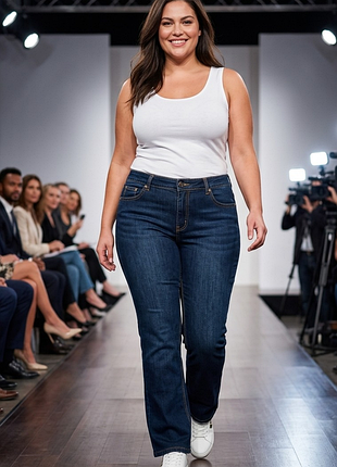 Джинсы женские синие классические размер 4xl (56) бренд "marks &amp; spencer"