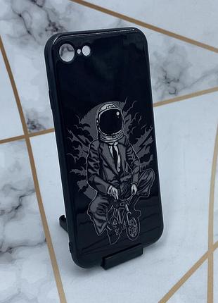 Силиконовый чехол с пластиковой задней панелью космонавт для iphone 7 / 8 офис