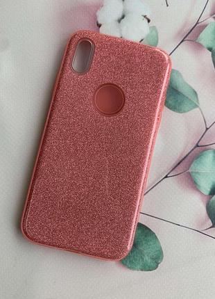 Силиконовый чехол shine silicone case для iphone x/xs розовый