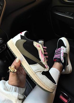 Jordan 1 low x travis scott olive