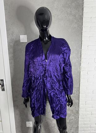 Вінтажний атласний кардиган , one size