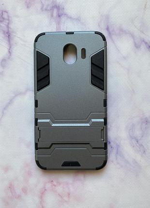 Силіконовий протиударний чохол з підставкою transformer для samsung galaxy j4 (2018) сірий