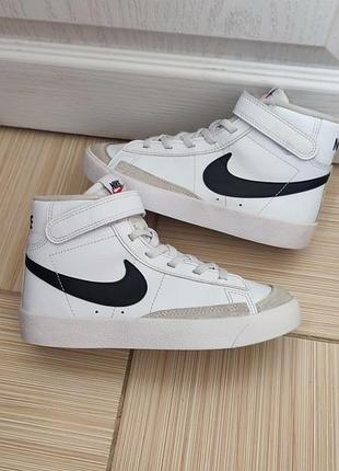 Шкіряні кросівки хайтопи nike blazer mid 77, 33 р., 20,5-21,5 см