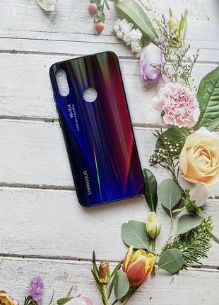 Защитный глянцевый чехол gradient для huawei y6 2019 / y6 prime 2019 красный