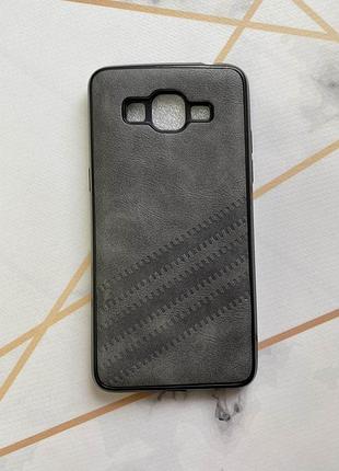 Силиконовый чехол с тиснением для samsung galaxy grand prime g530 / j2 prime серый