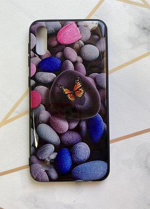 Защитный глянцевый чехол с рисунком для samsung galaxy а10 (2019) / а105 бабочка