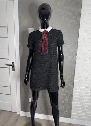 Коротка сукня з комірцем zara, s