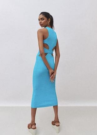 Платье в рубчик h&m