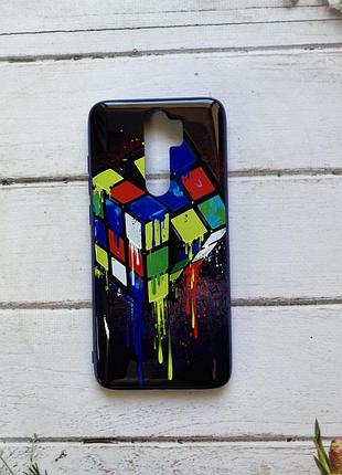 Захисний глянцевий чохол з малюнком для xiaomi redmi note 8 pro квадрат