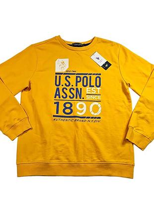 Толстовка з графічним логотипом, золотистий/жовтий, розмір s, xl u.s. polo boys, нова версія