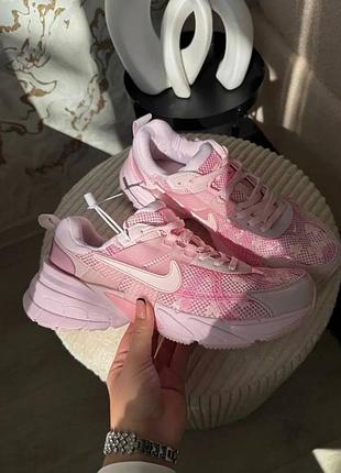 Nike v2k runtekk pink flowers женские кроссовки найк в2к рантек