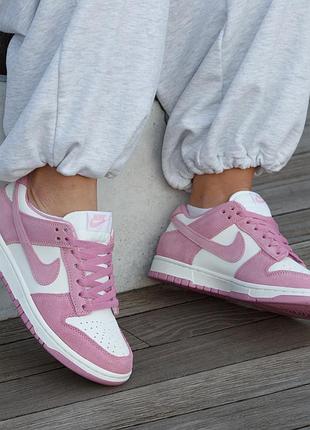Кросівки nike sb dunk low pink suede