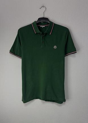 Moncler men’s polo чоловіче поло монклер в зеленому кольорі