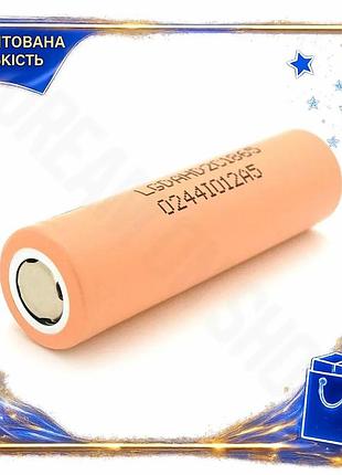 Dm акумулятор 18650 li-ion специфікація 2.2 lg 2100mah 25a для ліхтарів та електронних сигарет бежевий spe|lz