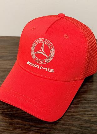 Кепка, бейсболка mercedes amg красная 137