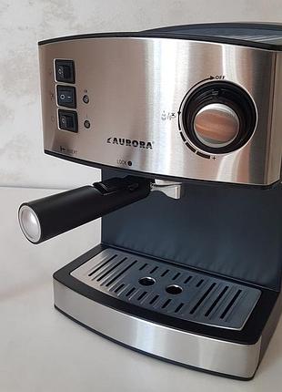 Кофемашина рожковая aurora au-414 с капучинатором 1,6л 850bт