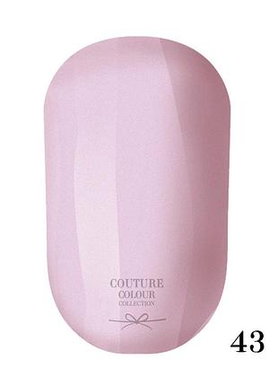 Гель-лак couture colour gel polish №43 ніжний бузково-рожевий, 9ml