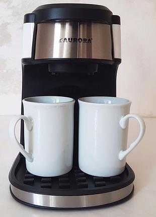 Кофеварка на две чашки 450 вт aurora au-3140