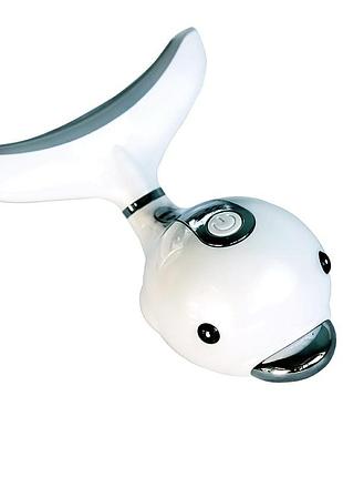 Вибромассажер для лица и шеи с led-подсветкой и функцией нагрева dolphin beauter 25