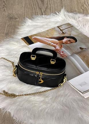 Сумка для жінки coach шкіряна жіноча сумка 26х17х8 см сумка коуч з ручкою та ремінцем ланцюжком через плече зі шкіри